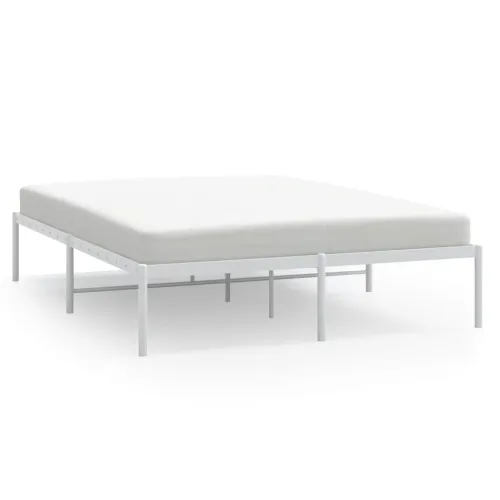 Metalni okvir za krevet bijeli 160x200 cm - Bijela 160 x 200 cm bez uzglavlja Cijena
