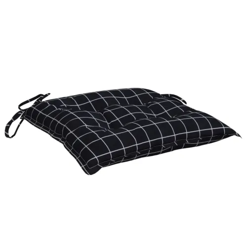 Jastuci za stolice 6 kom crni karirani 50x50x7 cm od tkanine - Crno-bijelo 50 x 50 x 7 cm 6 Cijena
