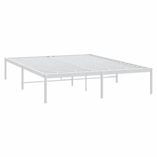Metalni okvir za krevet bijeli 150x200 cm - Bijela 150 x 200 cm bez uzglavlja Cijena