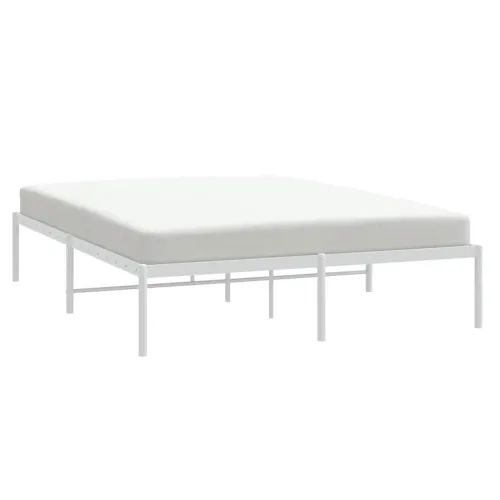 Metalni okvir za krevet bijeli 150x200 cm - Bijela 150 x 200 cm bez uzglavlja Cijena