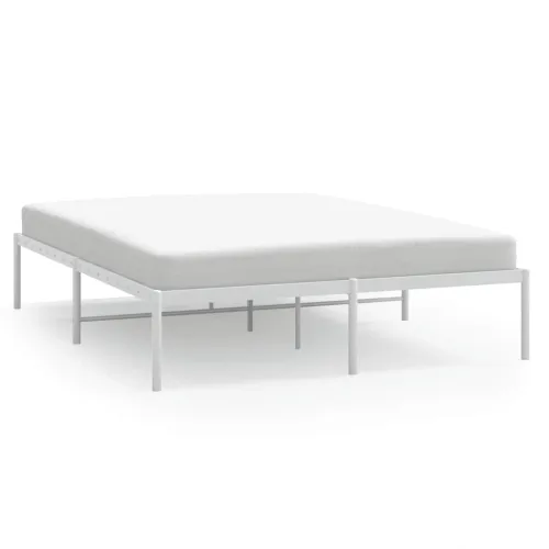 Metalni okvir za krevet bijeli 150x200 cm - Bijela 150 x 200 cm bez uzglavlja Cijena