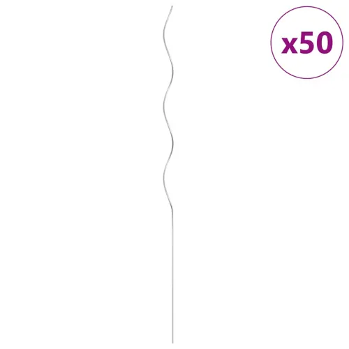 50 kom Spiralni Potporanj za Biljke 110 cm Pocinčani Čelik - Pocinčani čelik 110 cm 50 Cijena