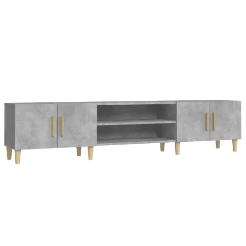 TV ormarić boja betona 180x31,5x40 cm od konstruiranog drva - Beton siva Cijena