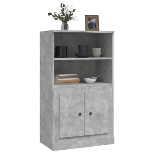 Visoka komoda siva betona 60x35,5x103,5 cm konstruiranog drva - Beton siva Cijena