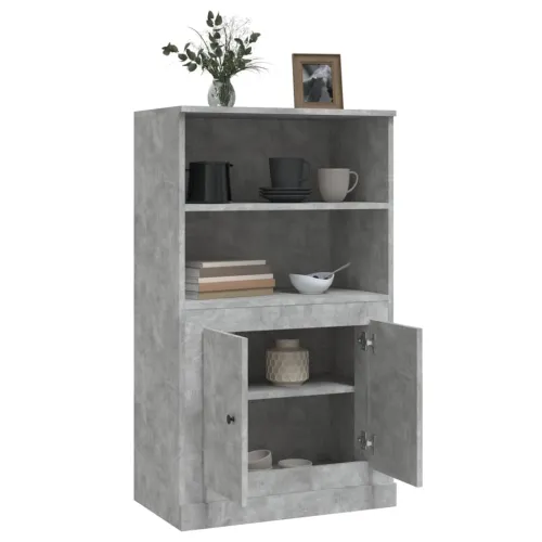 Visoka komoda siva betona 60x35,5x103,5 cm konstruiranog drva - Beton siva Cijena