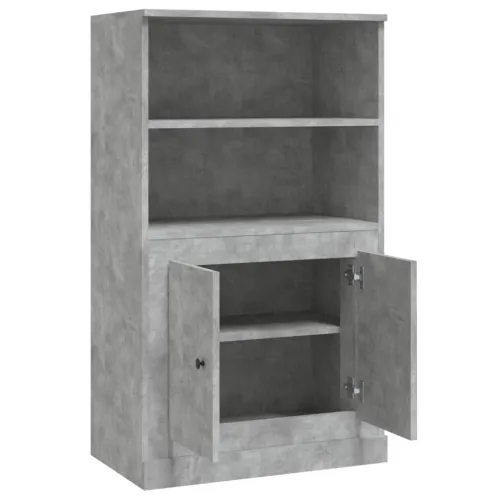 Visoka komoda siva betona 60x35,5x103,5 cm konstruiranog drva - Beton siva Cijena