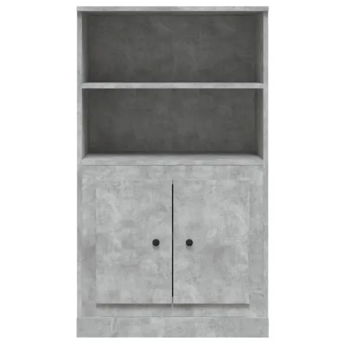 Visoka komoda siva betona 60x35,5x103,5 cm konstruiranog drva - Beton siva Cijena