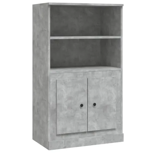 Visoka komoda siva betona 60x35,5x103,5 cm konstruiranog drva - Beton siva Cijena