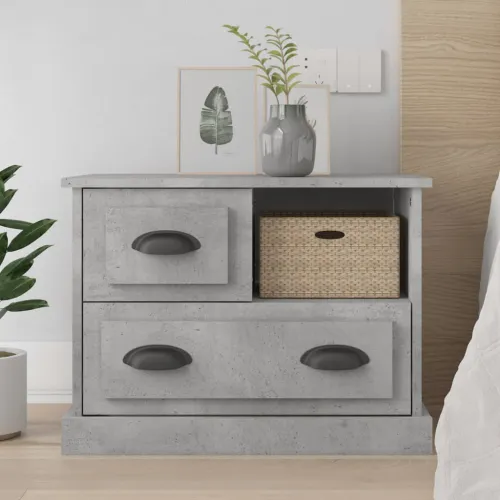 Noćni ormarić siva boja betona 60x39x45 cm - Beton siva 1 Cijena