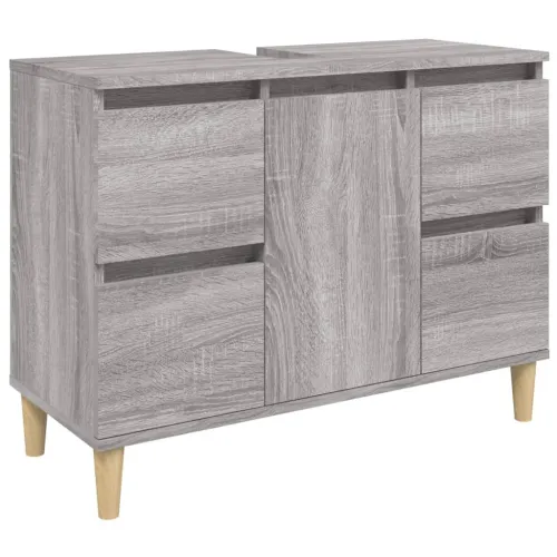 Ormarić za Lavabo - Umivaonik boja hrasta sonome 80x33x60 cm drveni - Sivi hrast sonoma Cijena