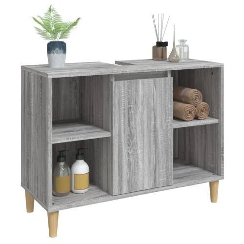 Ormarić za Lavabo - Umivaonik boja hrasta sonome 80x33x60 cm drveni - Sivi hrast sonoma Cijena
