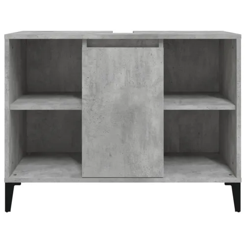 Ormarić za Lavabo - Umivaonik siva boja betona 80 x 33 x 60 cm drveni - Beton siva Cijena