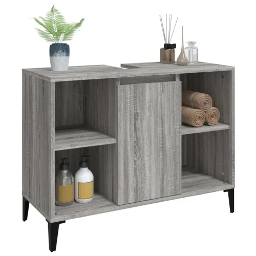 Ormarić za Lavabo - Umivaonik boja hrasta sonome 80x33x60 cm drveni - Sivi hrast sonoma Cijena