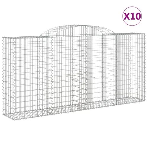 Lučne gabionske košare 10kom 300x50x140/160cm pocinčano željezo - 300 x 50 x 140/160 cm 10 Cijena