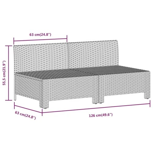 10-dijelna vrtna garnitura od poliratana s jastucima siva - 2x corner + 6x middle + 2x armchair Cijena
