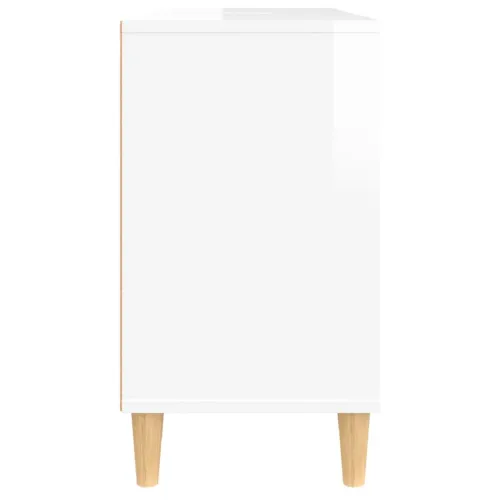 Ormarić za Lavabo - Umivaonik visoki sjaj bijeli 80 x 33 x 60 cm drveni - Visoko sjajno bijela Cijena