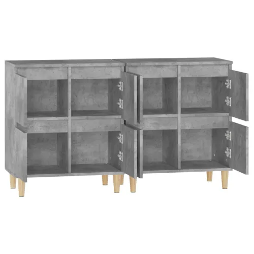 Komode 2 kom siva boja betona 60x35x70 cm od konstruiranog drva - Beton siva 2 Cijena
