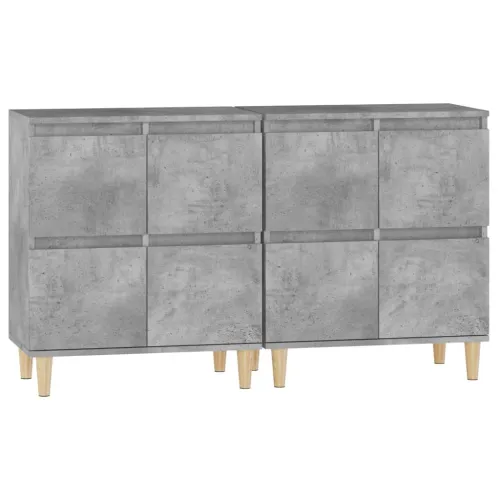 Komode 2 kom siva boja betona 60x35x70 cm od konstruiranog drva - Beton siva 2 Cijena