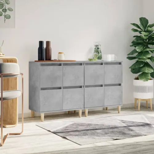 Komode 2 kom siva boja betona 60x35x70 cm od konstruiranog drva - Beton siva 2 Cijena
