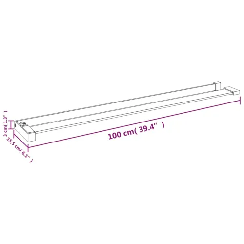 Polica za stijenku tuš-kabine kromirana 100 cm aluminijska - Srebrno 100 cm Cijena