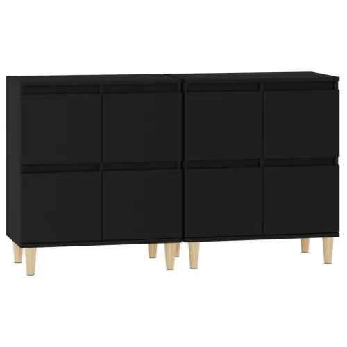 Komode 2 kom crne 60x35x70 cm od konstruiranog drva - Crna 2 Cijena