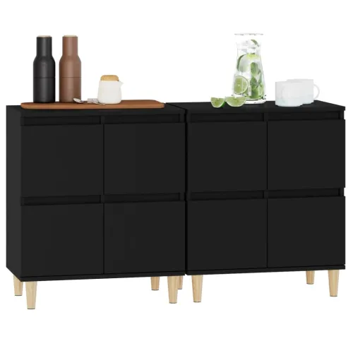 Komode 2 kom crne 60x35x70 cm od konstruiranog drva - Crna 2 Cijena