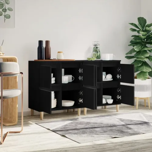 Komode 2 kom crne 60x35x70 cm od konstruiranog drva - Crna 2 Cijena