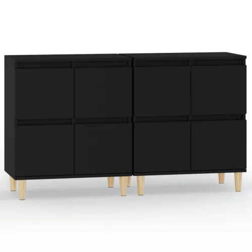 Komode 2 kom crne 60x35x70 cm od konstruiranog drva - Crna 2 Cijena