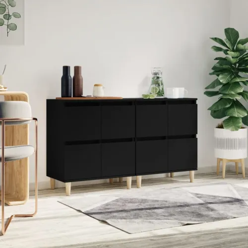 Komode 2 kom crne 60x35x70 cm od konstruiranog drva - Crna 2 Cijena
