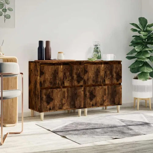 Komode 2 kom boja dimljenog hrasta 60x35x70cm konstruirano drvo - Dimljeni hrast 2 Cijena