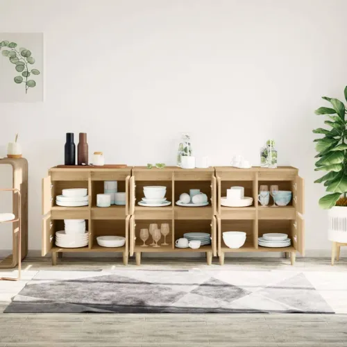 Komoda 3 kom boja hrasta sonome 60x35x70 cm konstruirano drvo - Sonoma hrast 3 Cijena