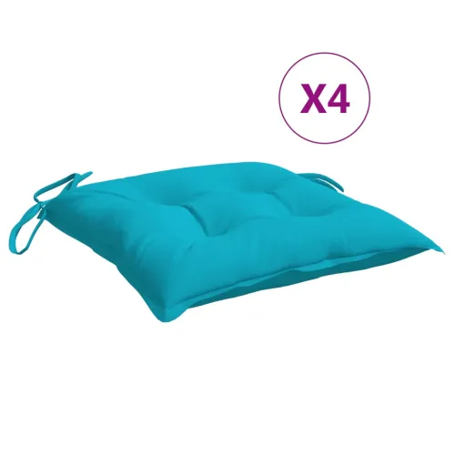 Jastuci za stolice 4 kom tirkizni 40 x 40 x 7 cm od tkanine - Tirkizna 40 x 40 x 7 cm 4 Tirkizna Cijena