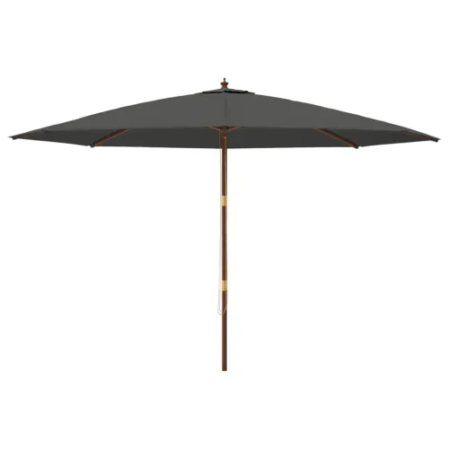Vrtni suncobran s drvenim stupom antracit 400x273 cm - Antracit Cijena