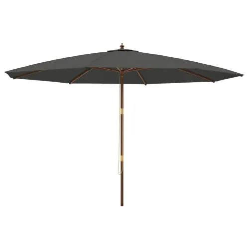 Vrtni suncobran s drvenim stupom antracit 400x273 cm - Antracit Cijena