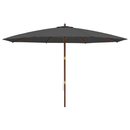 Vrtni suncobran s drvenim stupom antracit 400x273 cm - Antracit Cijena