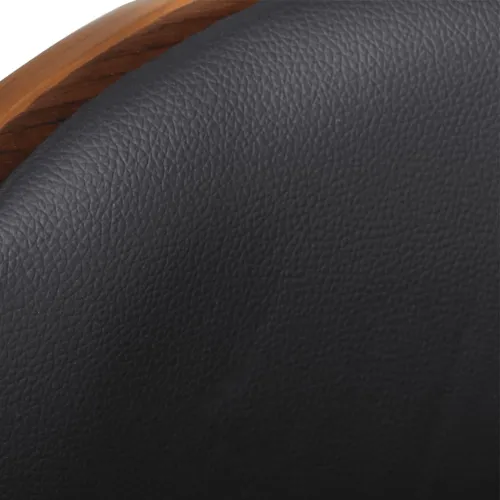 Barska stolica od zaobljenog drva i umjetne kože - Black and dark brown 1 Cijena