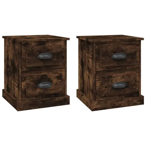 Noćni ormarići 2 kom boja hrasta 39x39x47,5cm konstruirano drvo - Dimljeni hrast 2 Cijena