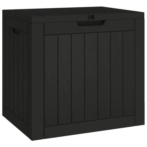 Vrtna kutija za pohranu crna 55,5 x 43 x 53 cm polipropilen - Crna Crna Cijena