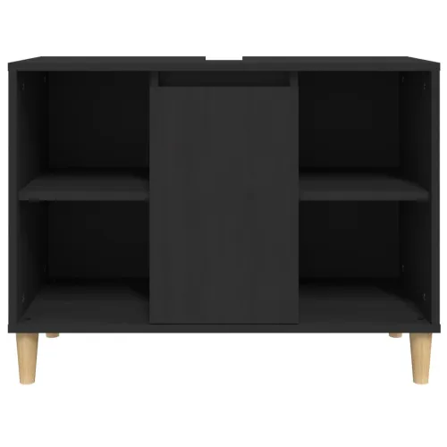 Ormarić za Lavabo - Umivaonik crni 80 x 33 x 60 cm konstruirano drvo - Crna Cijena