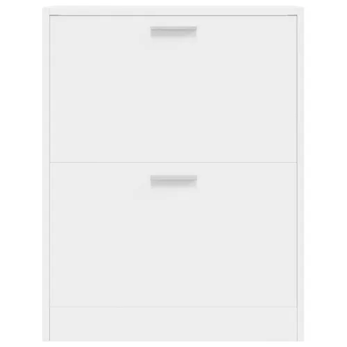 Bijeli drveni ormarić za cipele s 2 pretinca - Bijela 63.5 x 24 x 81 cm Cijena