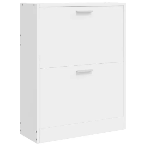 Bijeli drveni ormarić za cipele s 2 pretinca - Bijela 63.5 x 24 x 81 cm 1 1 Cijena