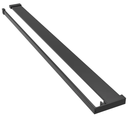 Pregrada za tuš s policom crna 115x195 cm staklo ESG i aluminij - Crna 115 x 195 cm Matirano Cijena