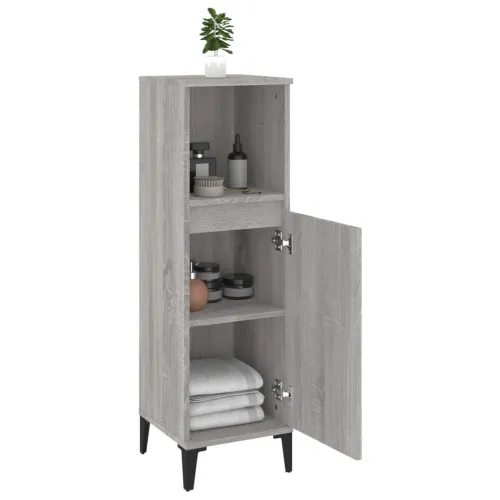 Kupaonski ormarić sivi hrast 30x30x100 cm konstruirano drvo - Sivi hrast sonoma Cijena
