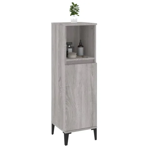 Kupaonski ormarić sivi hrast 30x30x100 cm konstruirano drvo - Sivi hrast sonoma Cijena