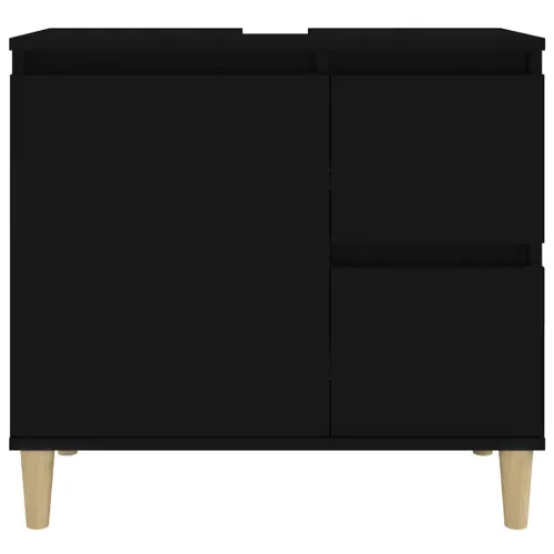 Kupaonski ormarić crni 65x33x60 cm konstruirano drvo - Crna Cijena