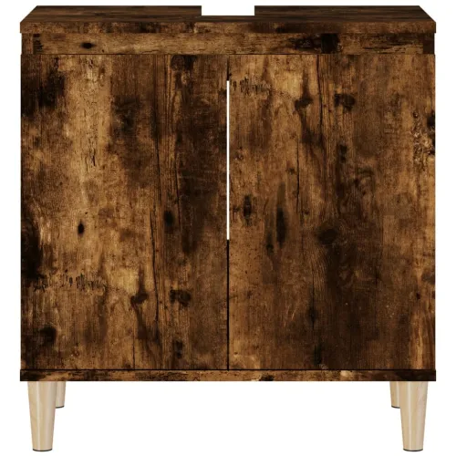 Ormarić za Lavabo - Umivaonik boja dimljenog hrasta 58x33x60 cm drveni - Dimljeni hrast Cijena
