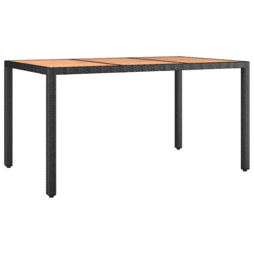 Vrtna garnitura - 5-dijelni vrtni blagovaonski set crni poliratan i drvo bagrema - 150 x 90 x 75 cm 5 Cijena