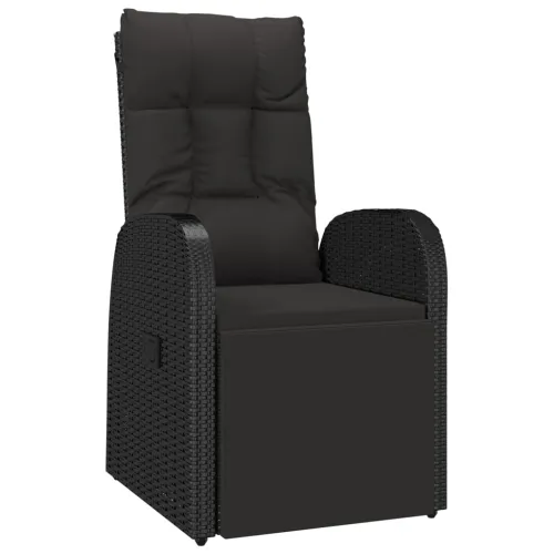 Vrtna garnitura - 5-dijelni vrtni blagovaonski set crni poliratan i drvo bagrema - 150 x 90 x 75 cm 5 Cijena