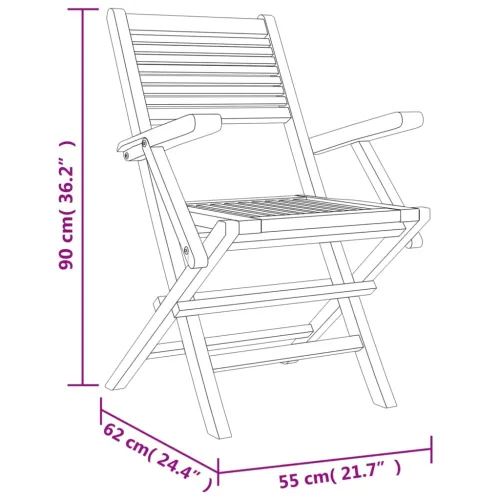 Vrtna garnitura - 5-dijelni vrtni blagovaonski set od masivne tikovine - 4 S naslonom za ruke Cijena