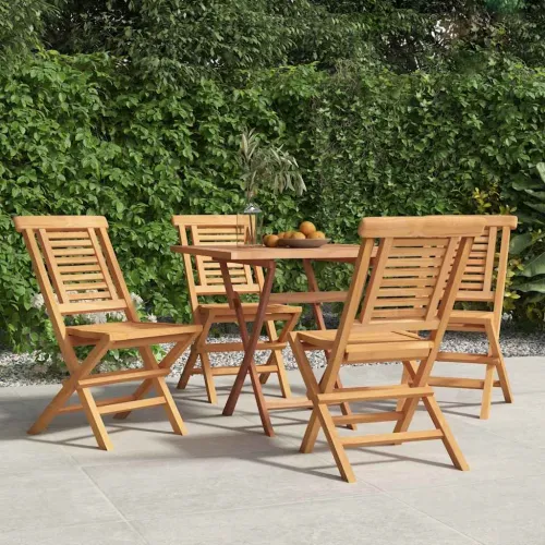 Sklopive stolice 4 kom 47x63x90 cm Masivno drvo Teak - 4 Bez naslona za ruke Cijena